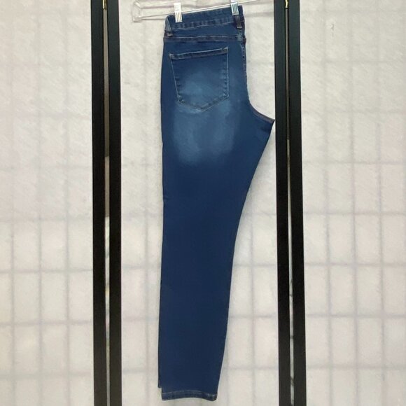 Tahari Mid Rise Chloe Fit Solution Stretch Skinny Denim Jeans Faded Medium Wash - Picture 6 of 16